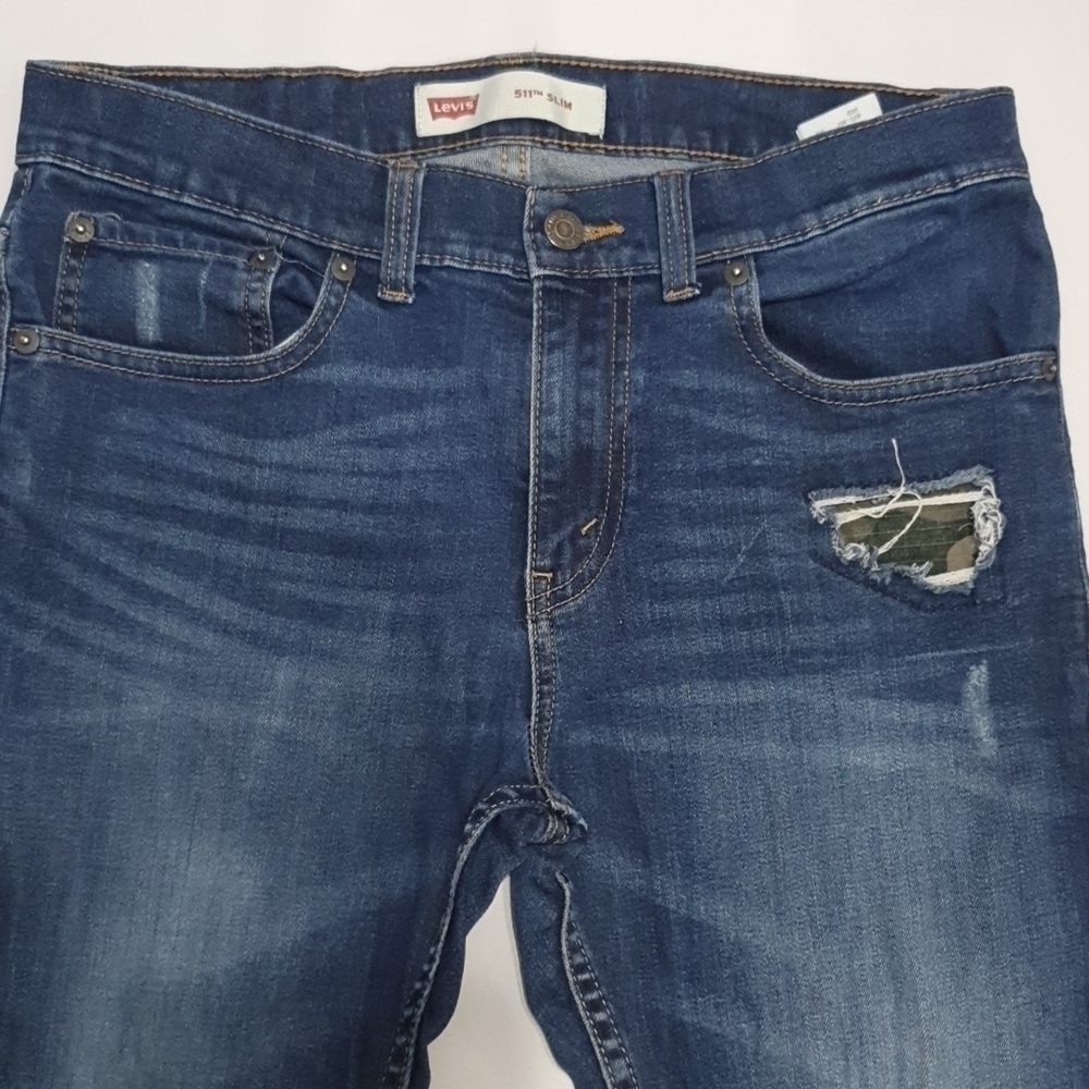 Levi's 511 Classic Slim Fit Patch Jeans - Picture 10 of 11